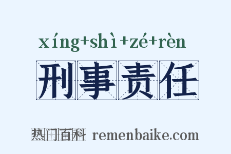 刑事责任是什么意思的图片